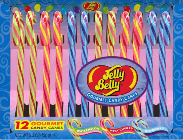 JELLY BELLY Gourmet Candy Canes Frucht-Zuckerstangen 12 Stück = 150 gr groß